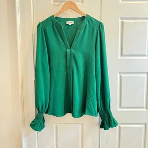 ee:some blouse, Kelly green, size large